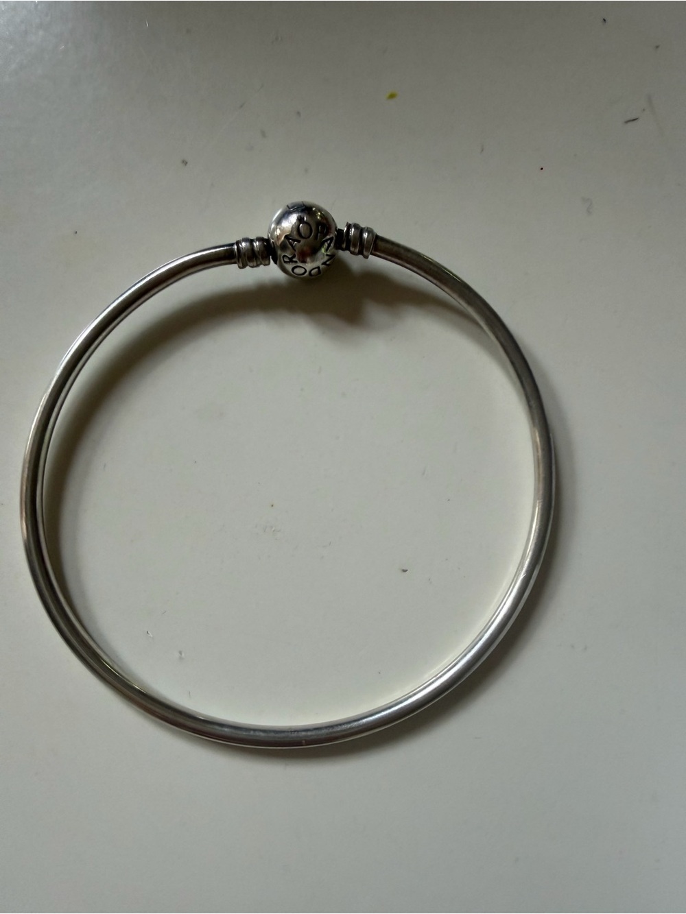 Pandora bangle bracelet Sterling Silver Round clasp bead